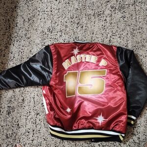 Master P Kids Varsity Jacket - Red and Black